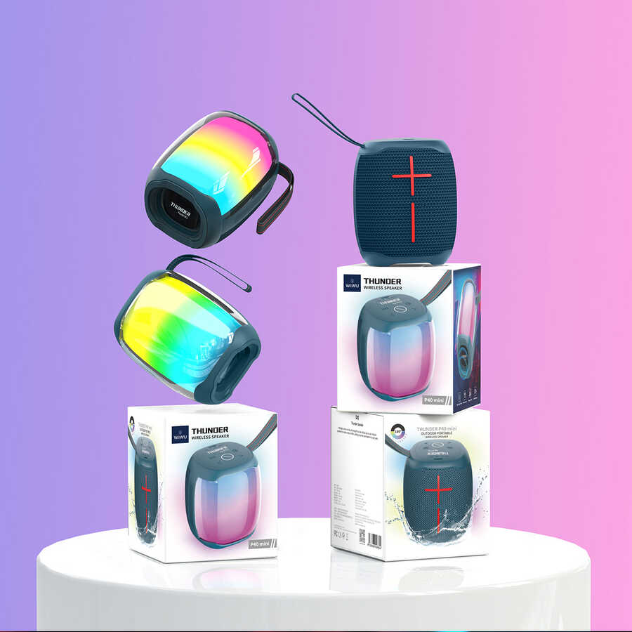 Wiwu P40 Mini Thunder Bluetooth Speaker Hoparlör - 7