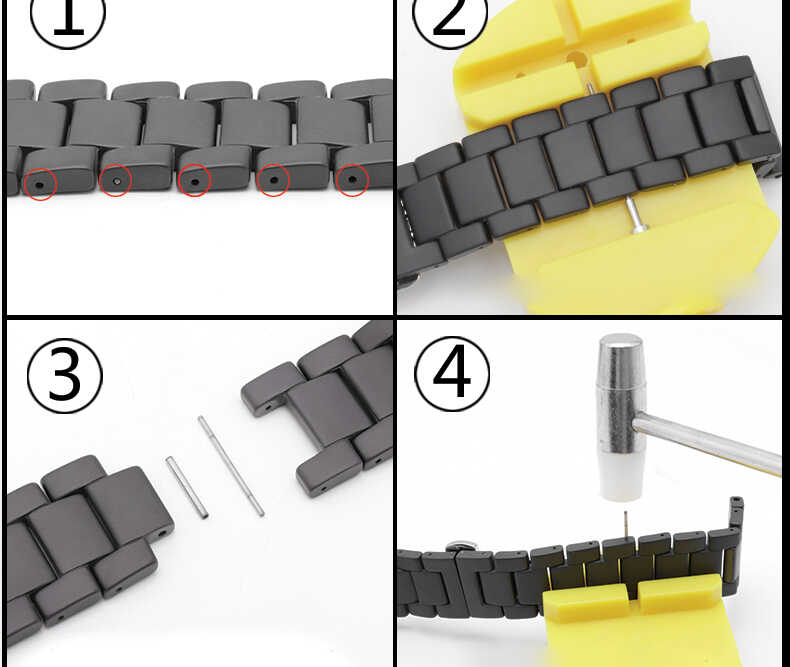 ​​​Apple Watch Ultra 49mm Uyumlu Kordon Mat Seramik Metal Strap Kayış - 7