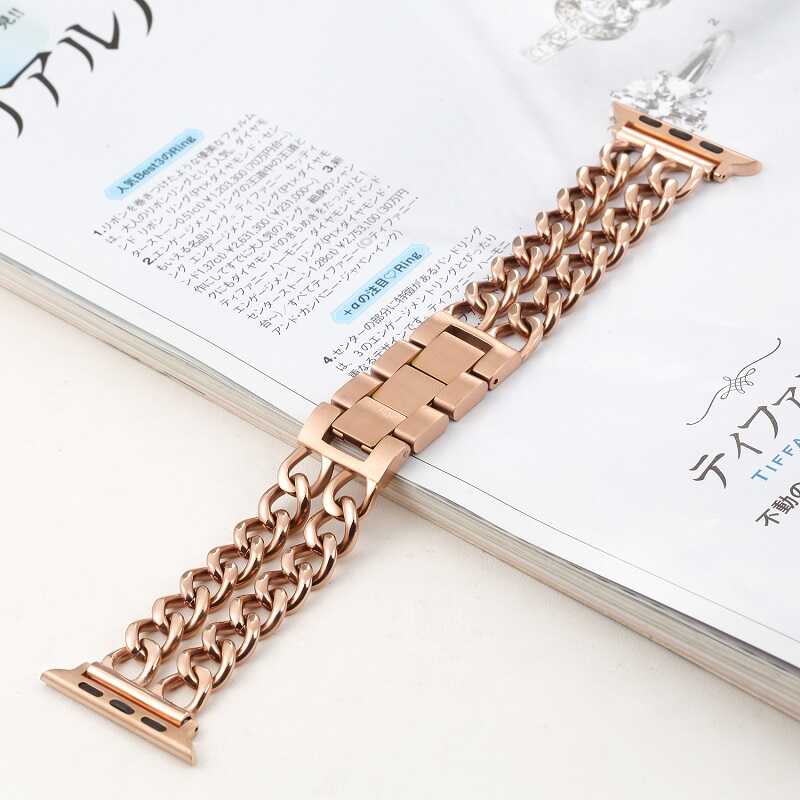 ​​​Apple Watch Ultra 49mm Uyumlu Kordon Cowboy Metal Strap Kayış - 12