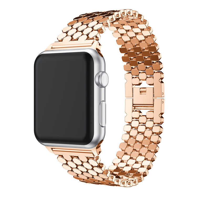 Apple Watch Ultra 49mm Uyumlu Kordon KRD-30 Metal Strap Kayış - 8