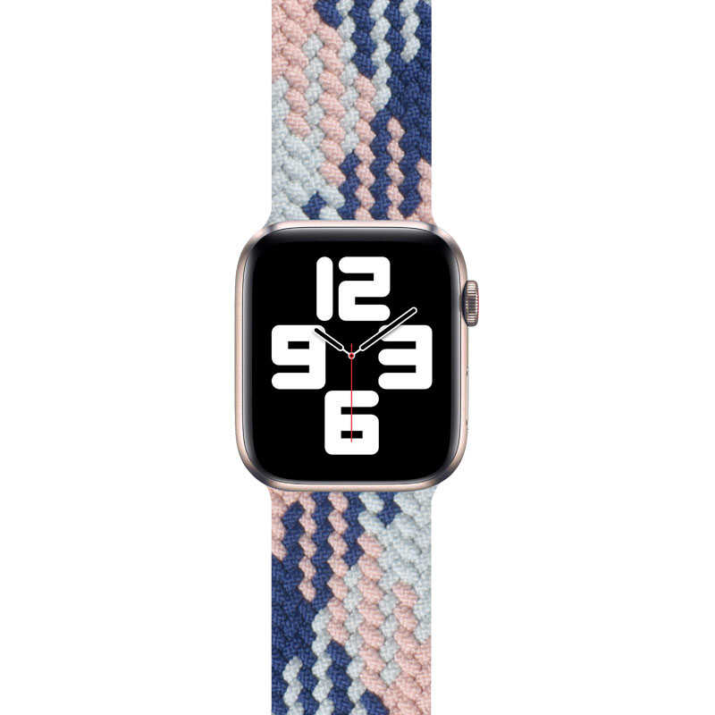 Apple Watch Ultra 49mm Uyumlu Kordon Wiwu Braided Solo Loop Contrast Color Medium Strap Kayış - 13