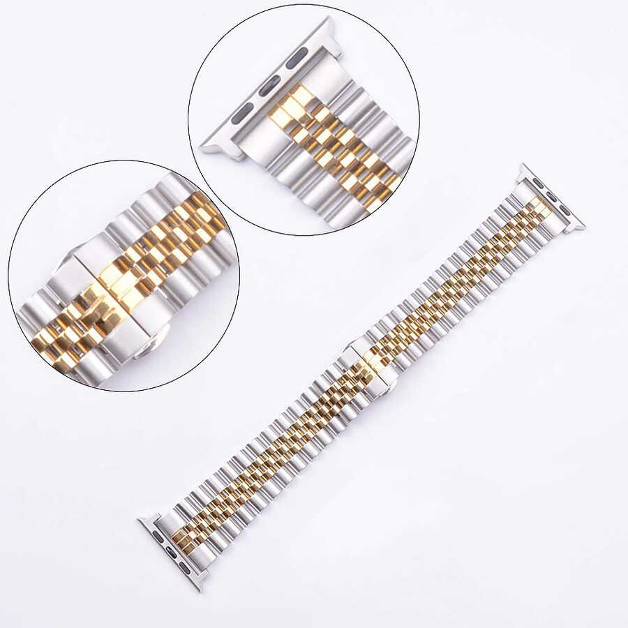 Apple Watch Ultra 49mm Uyumlu Kordon KRD-36 Metal Strap Kayış - 4
