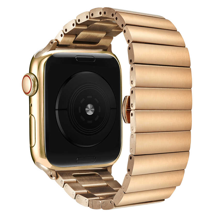Apple Watch Ultra 49mm Uyumlu Kordon KRD-41 Metal Strap Kayış - 1