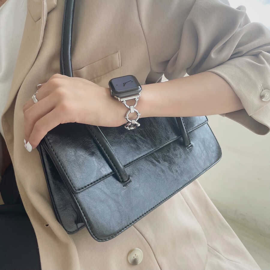 ​​​Apple Watch Ultra 49mm Uyumlu Kordon KRD-56 Metal Strap Kayış - 4