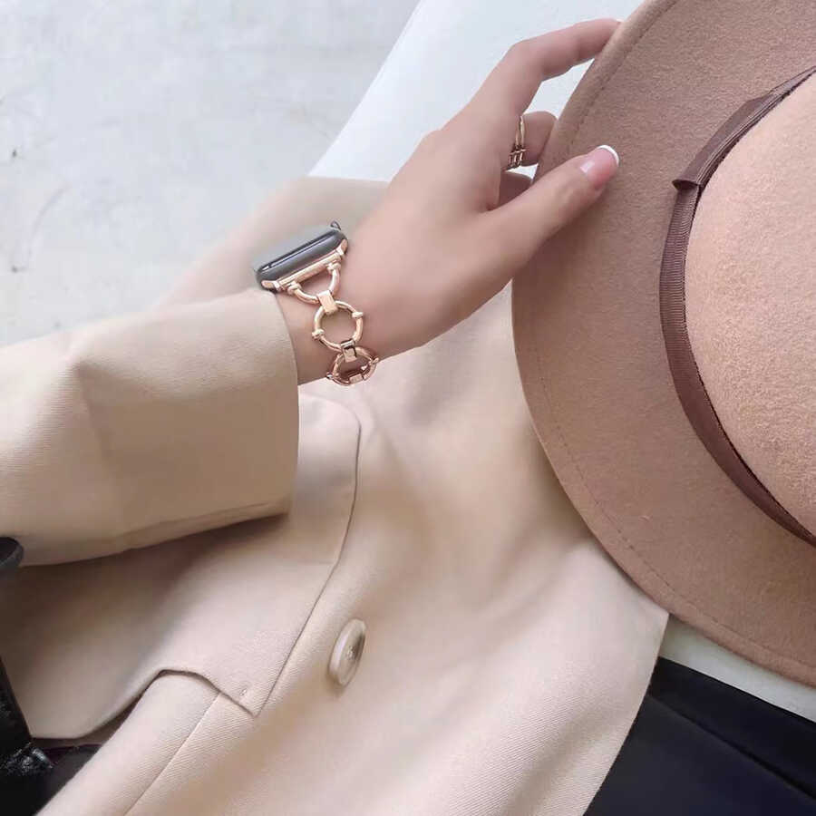 ​​​Apple Watch Ultra 49mm Uyumlu Kordon KRD-56 Metal Strap Kayış - 5