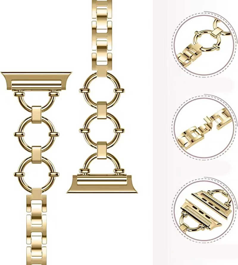 ​​​Apple Watch Ultra 49mm Uyumlu Kordon KRD-56 Metal Strap Kayış - 13