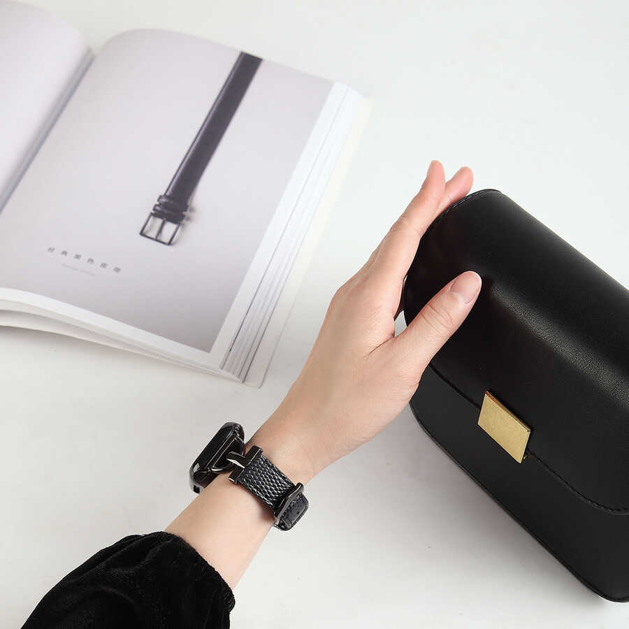 ​​​Apple Watch Ultra 49mm Uyumlu Kordon KRD-53 Deri Strap Kayış - 2