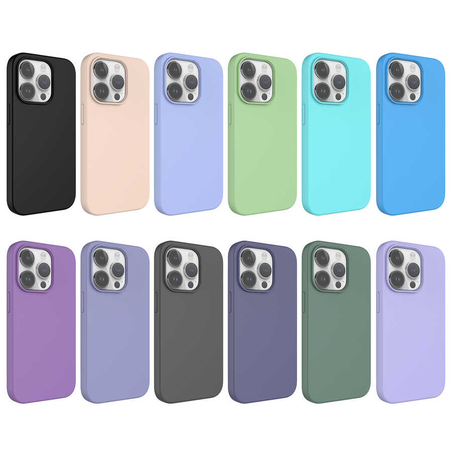 Apple iPhone 14 Pro Max Uyumlu Kılıf Sıvı Teknolojili Silinebilir Sert Zore Kivi Kapak - 1