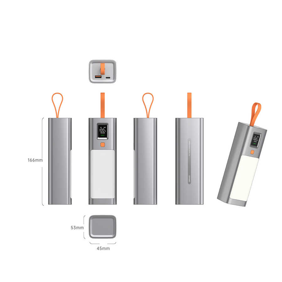 Xipin T134L Işıklı PD 100W Hızlı Şarj Özellikli 20000 Mah Powerbank - 1