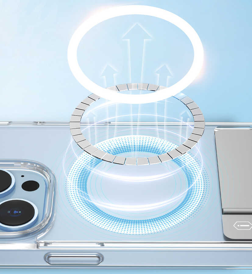 Apple iPhone 14 Uyumlu Kılıf ​​​​​Standlı Magsafe Wireless Şarj Özellikli Wiwu Aurora Serisi Kapak - 2