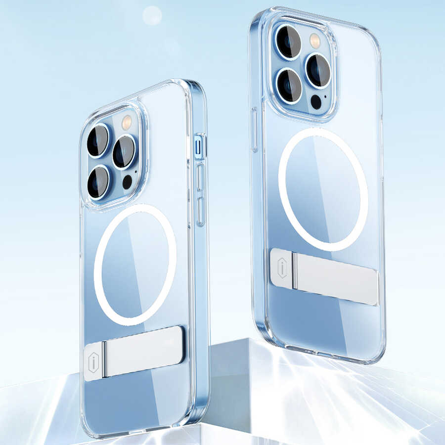 Apple iPhone 14 Uyumlu Kılıf ​​​​​Standlı Magsafe Wireless Şarj Özellikli Wiwu Aurora Serisi Kapak - 7