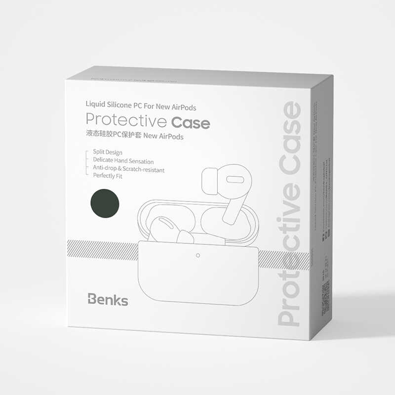 Apple Airpods Uyumlu 3 Kılıf Benks Liquid Silikon PC Kapak - 8