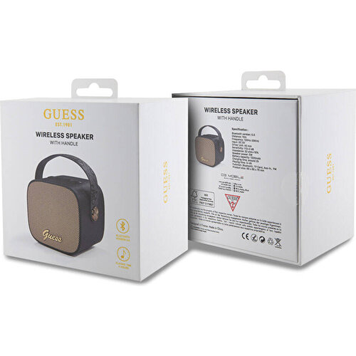 Guess Orjinal Lisanslı Askılı PU Deri Yazı Logolu 5W Bluetooth Speaker