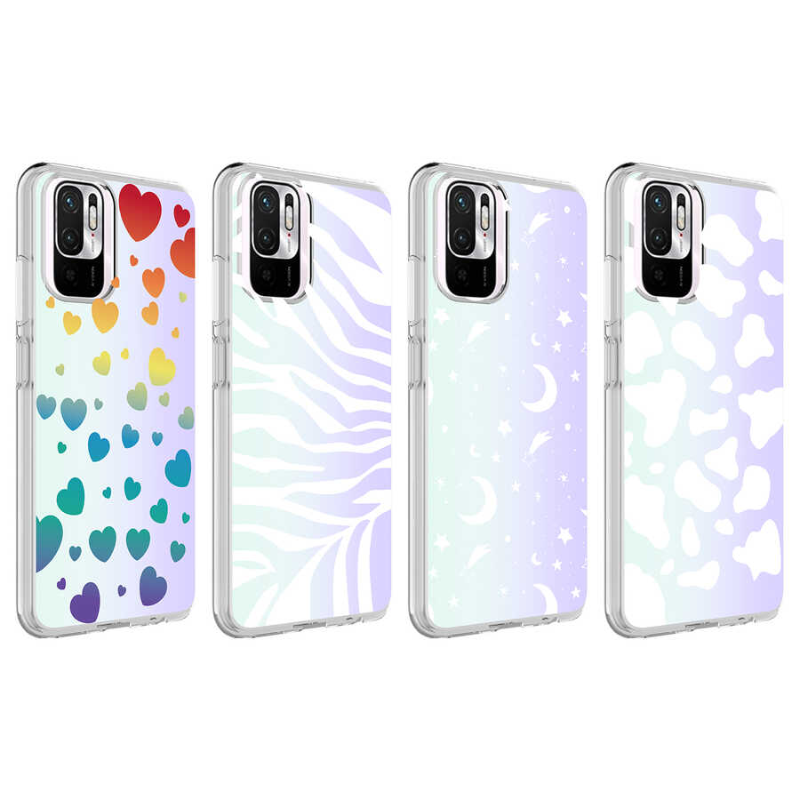 Xiaomi Poco M5S Uyumlu Kılıf Zore M-Blue Desenli Kapak - 1