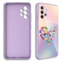 Samsung Galaxy A32 4G Uyumlu Kılıf Kamera Korumalı Desenli Sert Silikon Zore Epoksi Kapak - 1