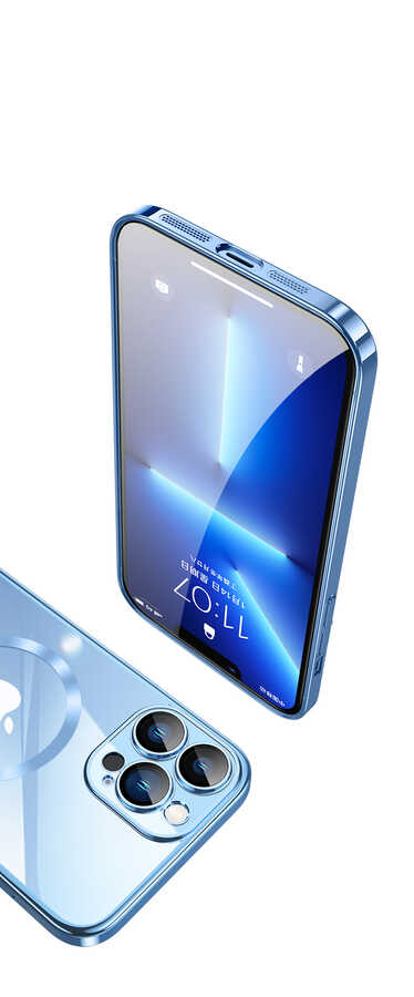 Apple iPhone 13 Pro Uyumlu Kılıf Wireless Şarj Özellikli Sert PC Zore Riksos Magsafe Kapak - 3