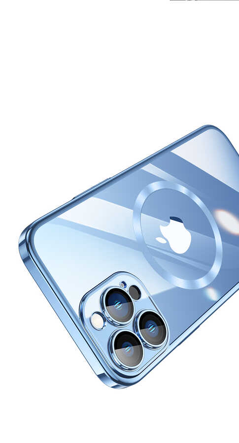 Apple iPhone 13 Pro Uyumlu Kılıf Wireless Şarj Özellikli Sert PC Zore Riksos Magsafe Kapak - 10