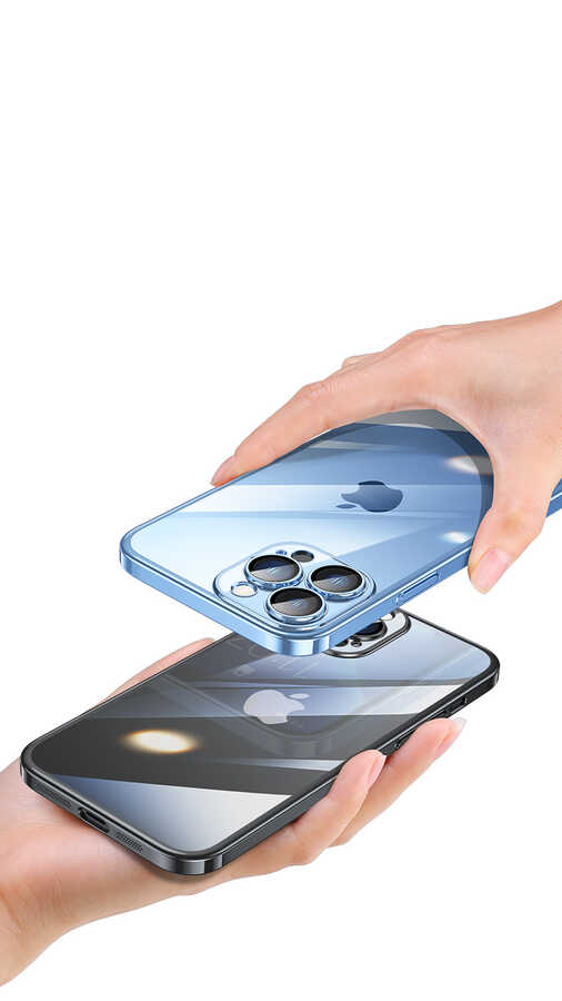 Apple iPhone 13 Pro Uyumlu Kılıf Sert PC Renkli Çerçeveli Zore Riksos Kapak - 6