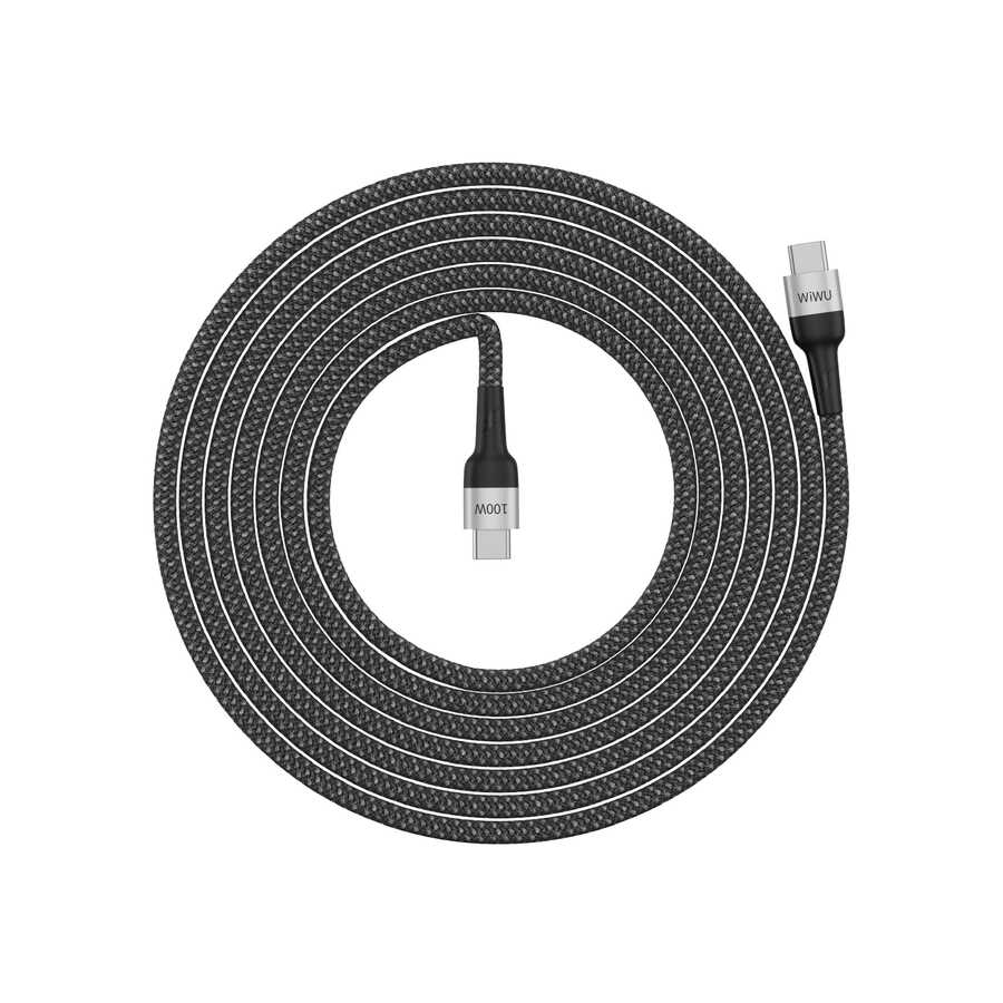 Wiwu Cyclone F15 Type-C to Type-C PD Data Kablo 480Mbps 100W 1.5 metre - 1