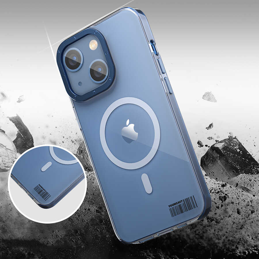 Apple iPhone 14 Plus Uyumlu Kılıf Magsafe Şarj Özellikli Youngkit Coloured Glaze Serisi Kapak - 4
