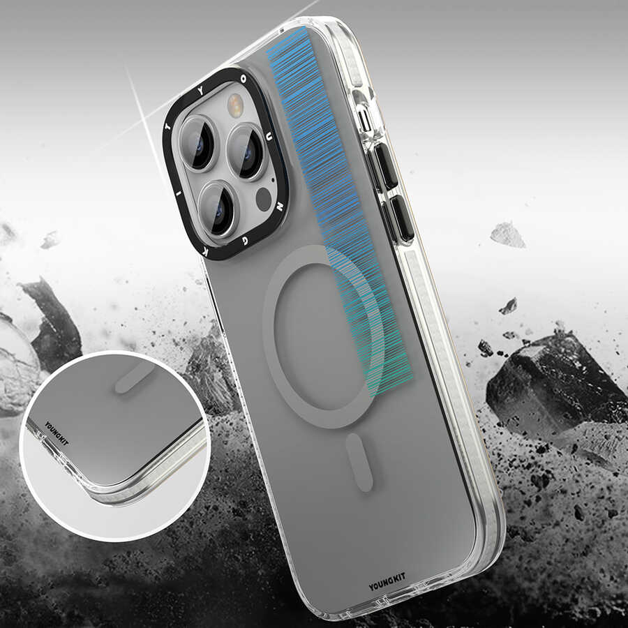 Apple iPhone 14 Pro Max Uyumlu Kılıf Magsafe Şarj Özellikli Youngkit Pure Serisi Kapak - 5