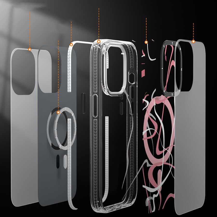 Apple iPhone 14 Plus Uyumlu Kılıf Magsafe Şarj Özellikli Youngkit Water-Ink Serisi Kapak - 3