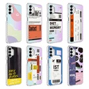 Samsung Galaxy A13 4G Uyumlu Kılıf Airbag Kenarlı Renkli Desenli Silikon Zore Elegans Kapak - 1