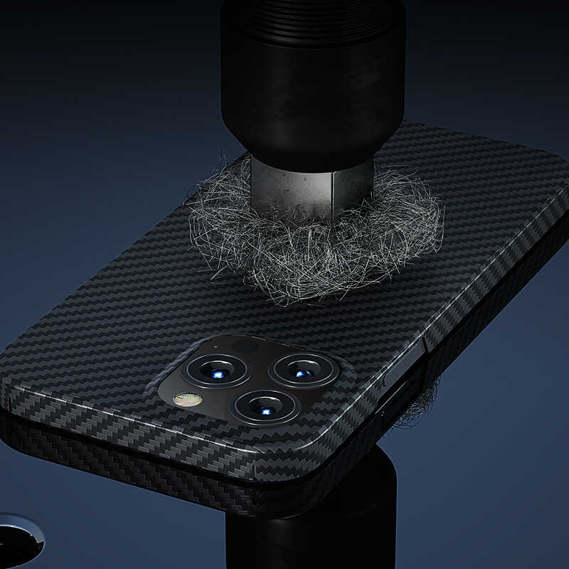 Apple iPhone 13 Pro Uyumlu Kılıf Magsafe Özellikli Karbon Fiber Benks Essential Kevlar Kapak - 4