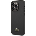 Apple iPhone 14 Pro Uyumlu Kılıf Lacoste Orjinal Lisanslı PU Pike Desenli Arka Yüzey İkonik Timsah Dokuma Logolu Kapak