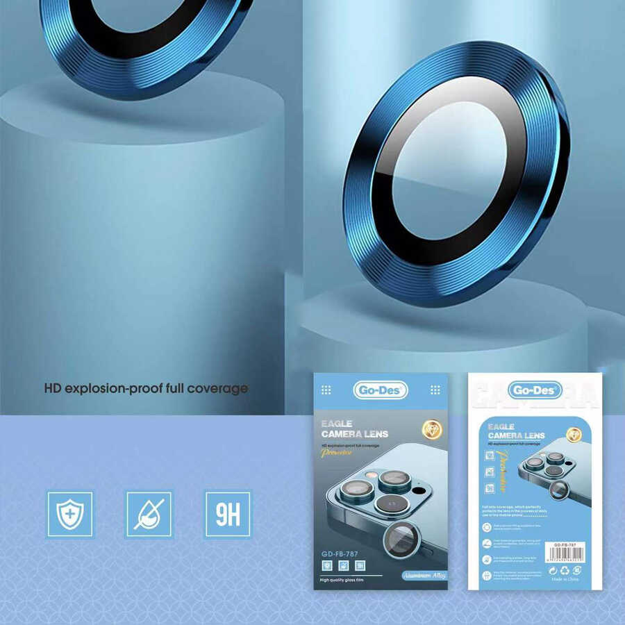 Apple iPhone 14 Plus Uyumlu Go Des Eagle Kamera Lens Koruyucu - 3