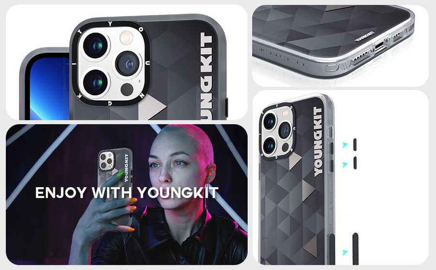 Apple iPhone 13 Pro Uyumlu Kılıf YoungKit Klasik Serisi Kapak - 6