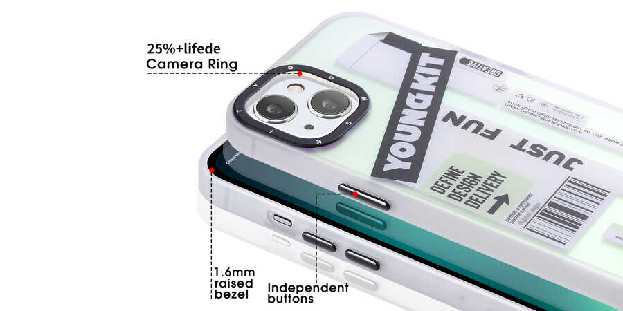 Apple iPhone 13 Uyumlu Kılıf YoungKit Fashion Culture Time Serisi Kapak - 9