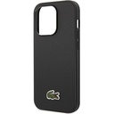 Apple iPhone 14 Pro Max Uyumlu Kılıf Lacoste Orjinal Lisanslı PU Pike Desenli Arka Yüzey İkonik Timsah Dokuma Logolu Kapak
