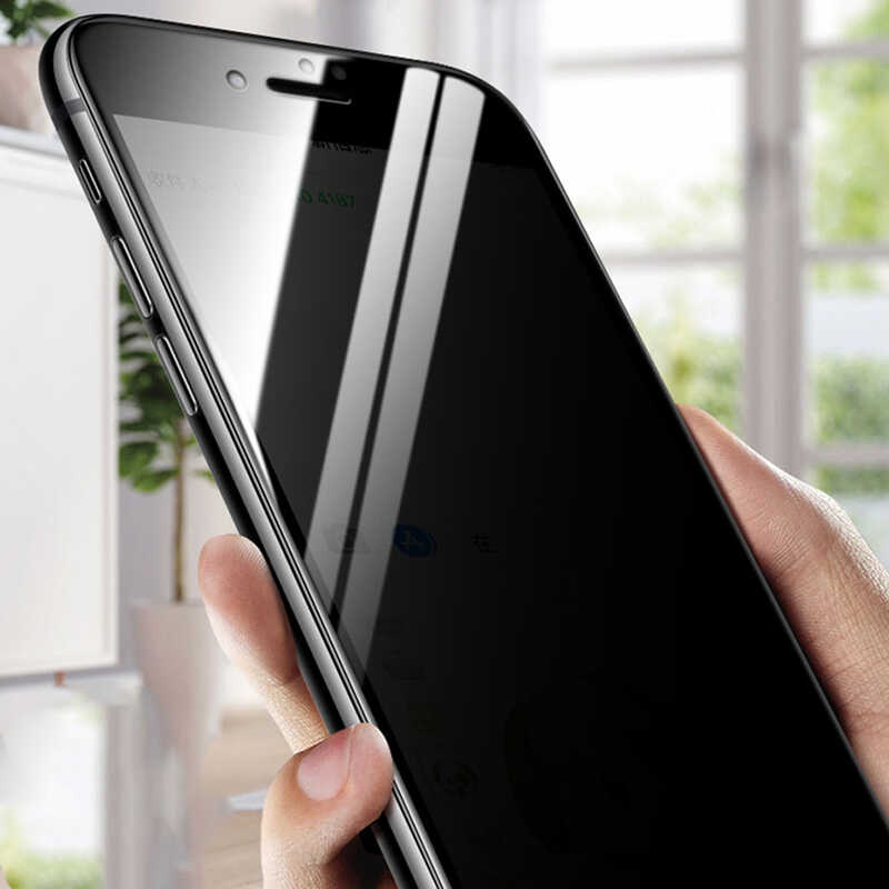 Apple iPhone 7 Plus Uyumlu Davin 5D Privacy Cam Ekran Koruyucu - 1