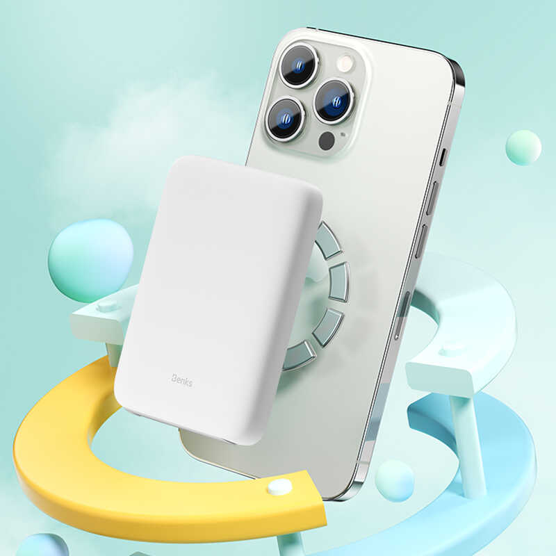 Benks MP06 15W Magsafe Magnetik Slim Powerbank 10000 Mah iPhone 12-13-14 Serisi - 1