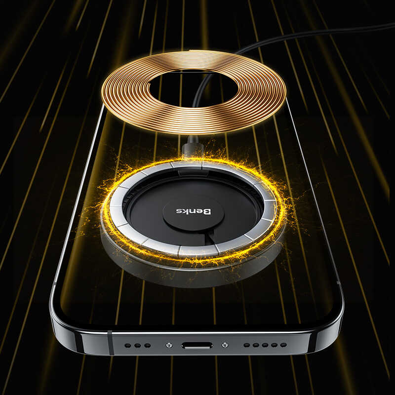 Benks W09 Şeffaf Görünümlü Magsafe Wireless Şarj Aleti - 4
