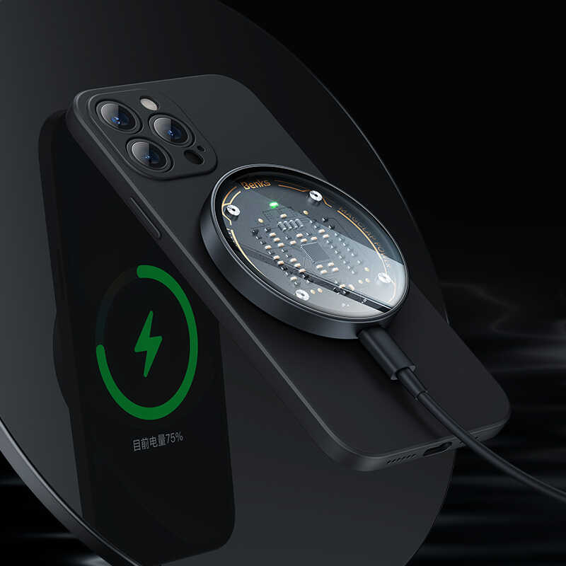 Benks W09 Şeffaf Görünümlü Magsafe Wireless Şarj Aleti - 5