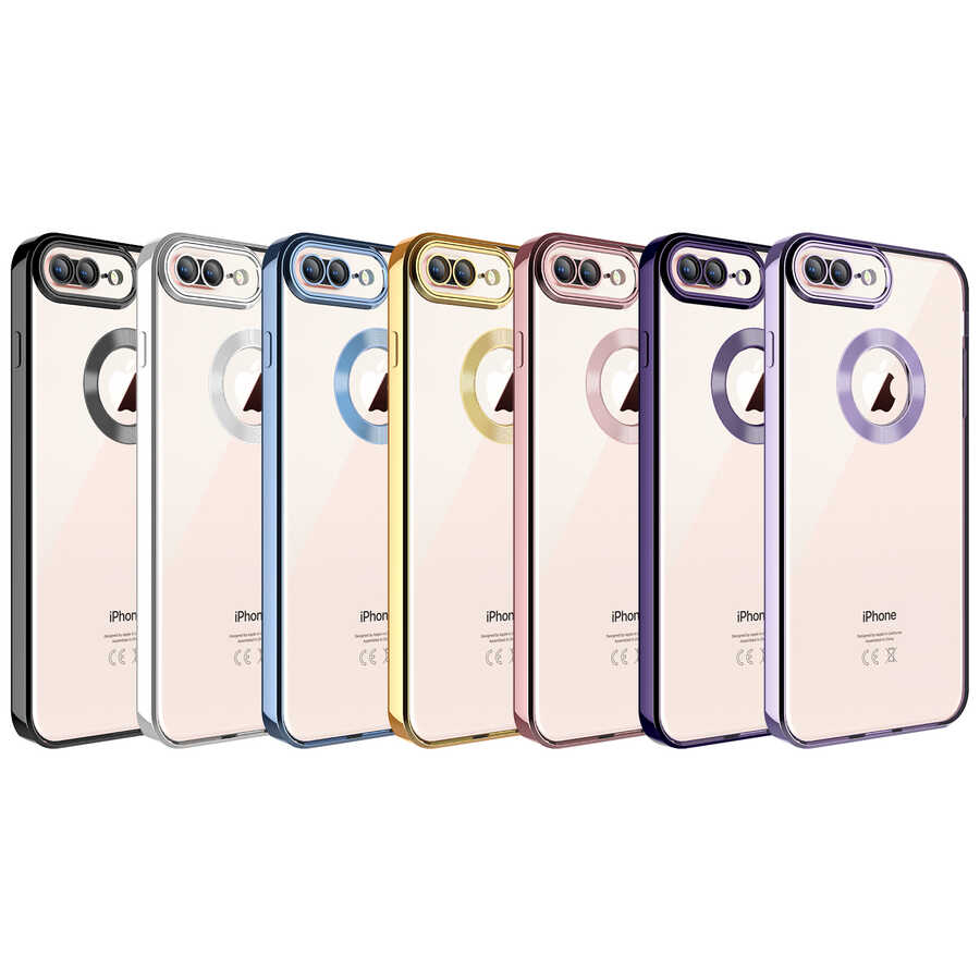 Apple iPhone 7 Plus Uyumlu Kılıf Kamera Korumalı Logo Gösteren Zore Omega Kapak - 1