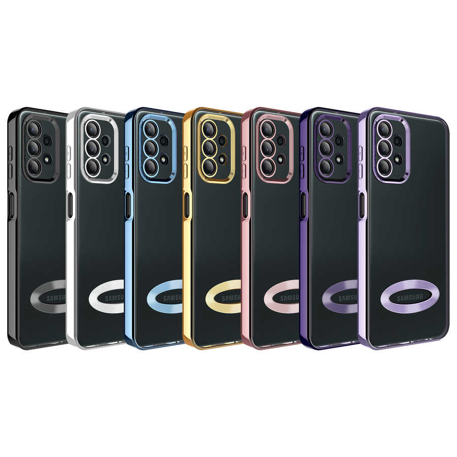 Samsung Galaxy A23 Uyumlu Kılıf Kamera Korumalı Logo Gösteren Zore Omega Kapak - 1