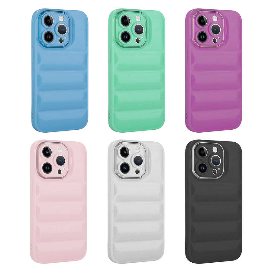 Apple iPhone 14 Pro Uyumlu Kılıf Kamera Korumalı Parlak Airbag'li Zore Galya Kapak - 1