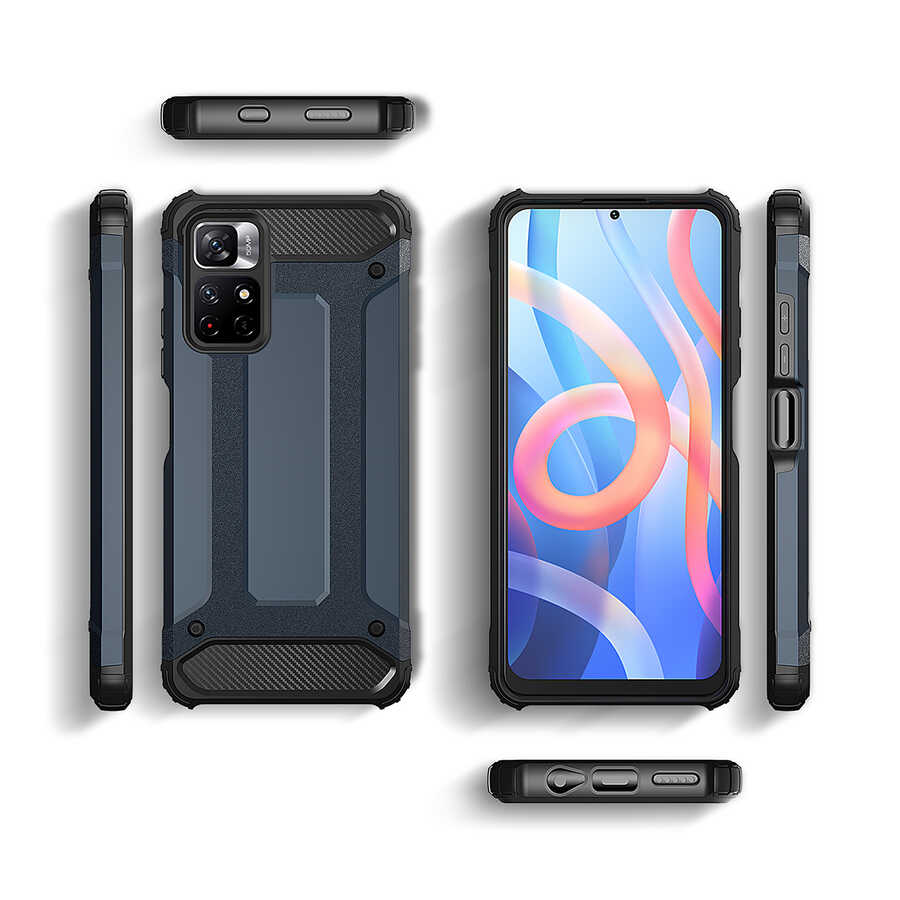 Xiaomi Redmi Note 11S Global Uyumlu Kılıf Zore Crash Silikon Kapak - 5