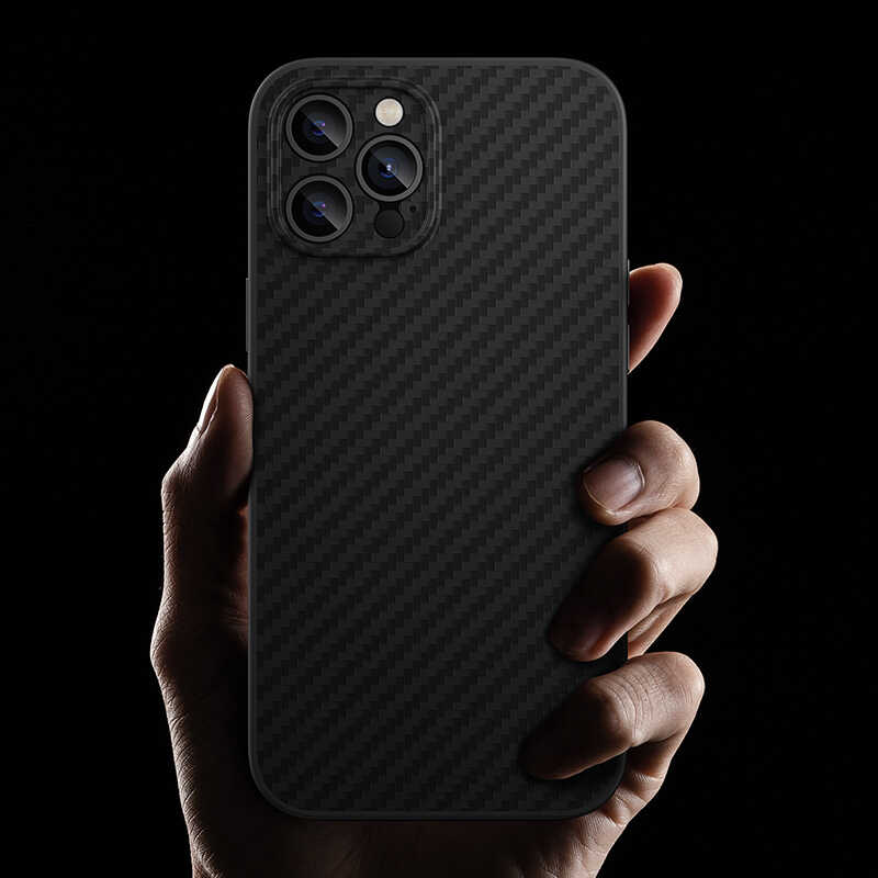 Apple iPhone 12 Pro Max Uyumlu Kılıf Karbon Fiber Benks Hybrid Kevlar Kapak - 6