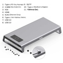 Go Des GD-9128 Hub ve Kablosuz Şarj Destekli Laptop Standı Docking Station Stand - 2