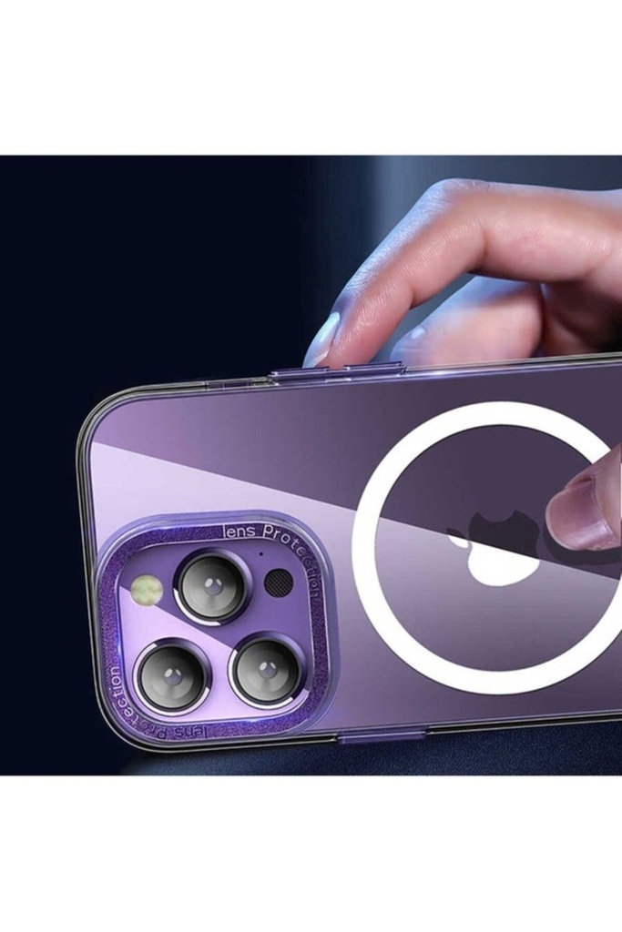 Apple iPhone 14 Pro Max Uyumlu Kılıf Magsafe Şarj Özellikli Sert PC Zore Fuya Kapak