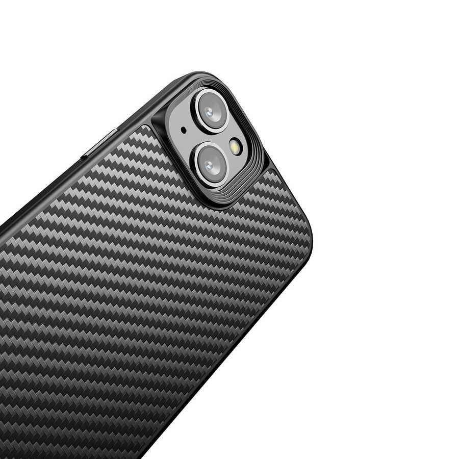 Apple iPhone 14 Plus Uyumlu Kılıf Aramid Karbon Fiber Magsafe Özellikli Wlons Radison Kapak - 6