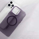 Apple iPhone 14 Pro Max Uyumlu Kılıf Magsafe Şarj Özellikli Buzlu Sert PC Zore Tuval Kapak - 5