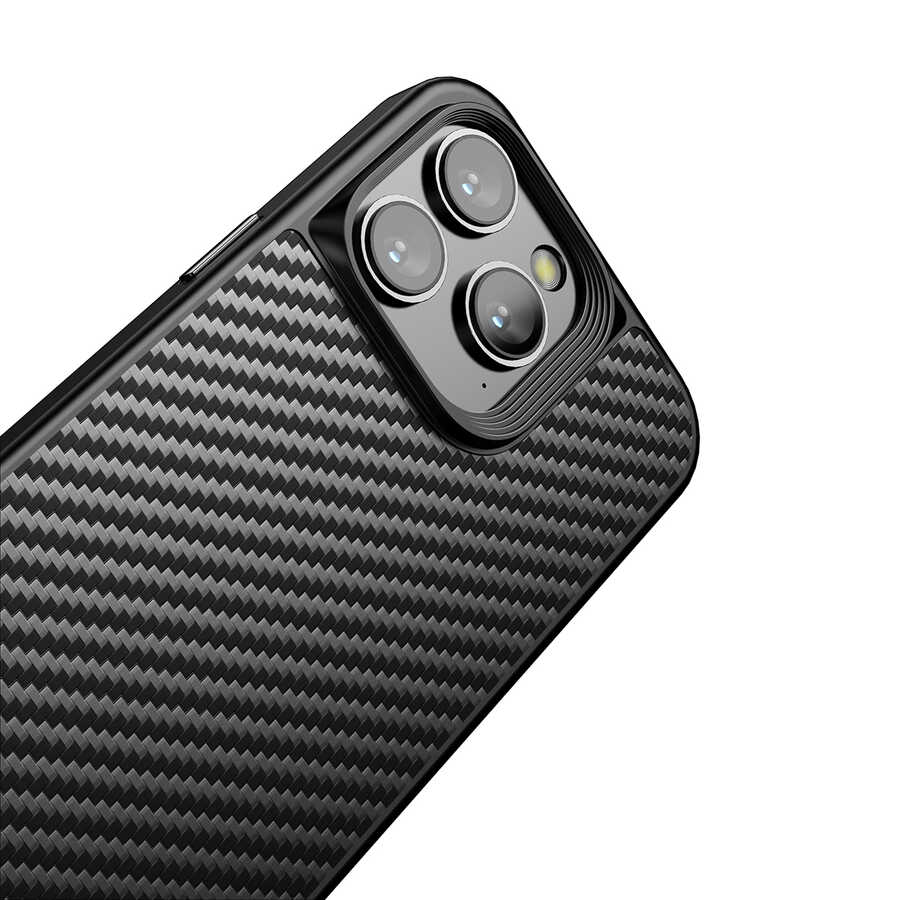 Apple iPhone 14 Pro Max Uyumlu Kılıf Aramid Karbon Fiber Magsafe Özellikli Wlons Radison Kapak - 3