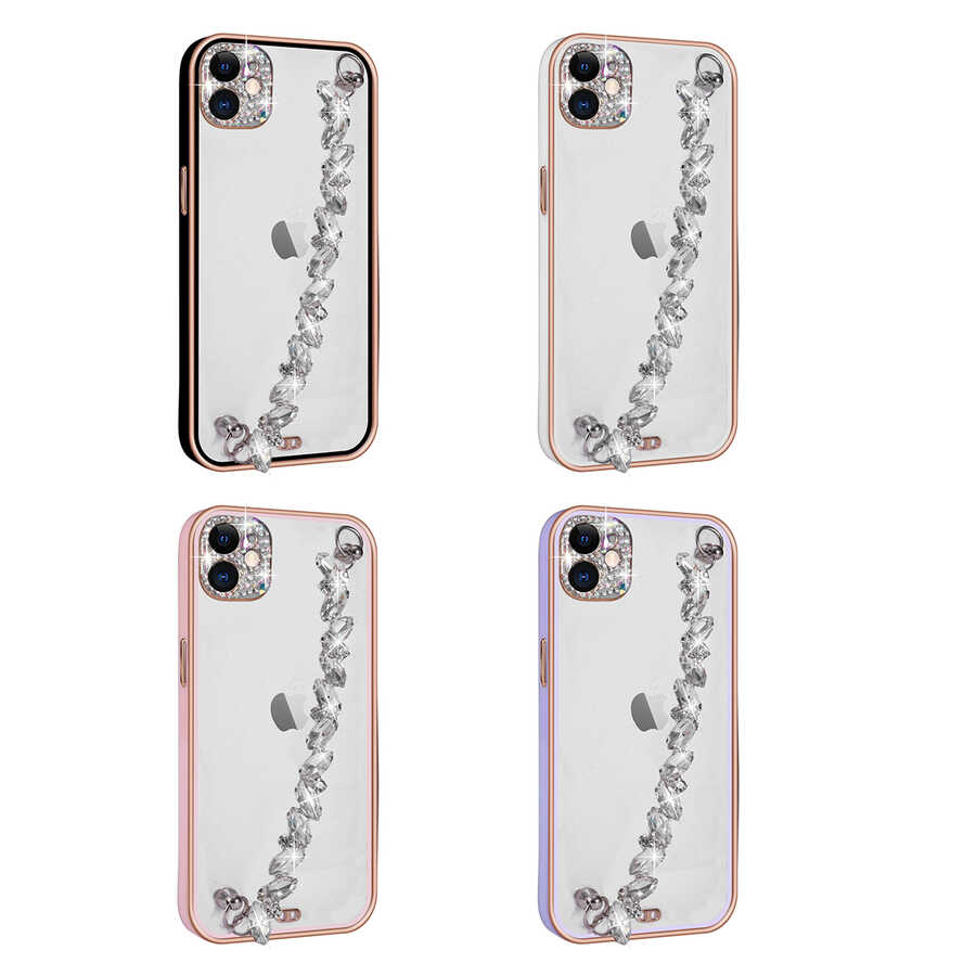 Apple iPhone 11 Uyumlu Kılıf Taş Süslemeli Kamera Korumalı El Tutamaçlı Zore Blazer Kapak - 1