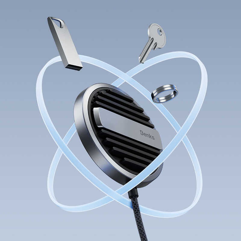 Benks MFM01 MFI Sertifikalı Standlı 15W Hızlı Şarj Özellikli Magsafe PD Wireless Şarj Aleti - 5