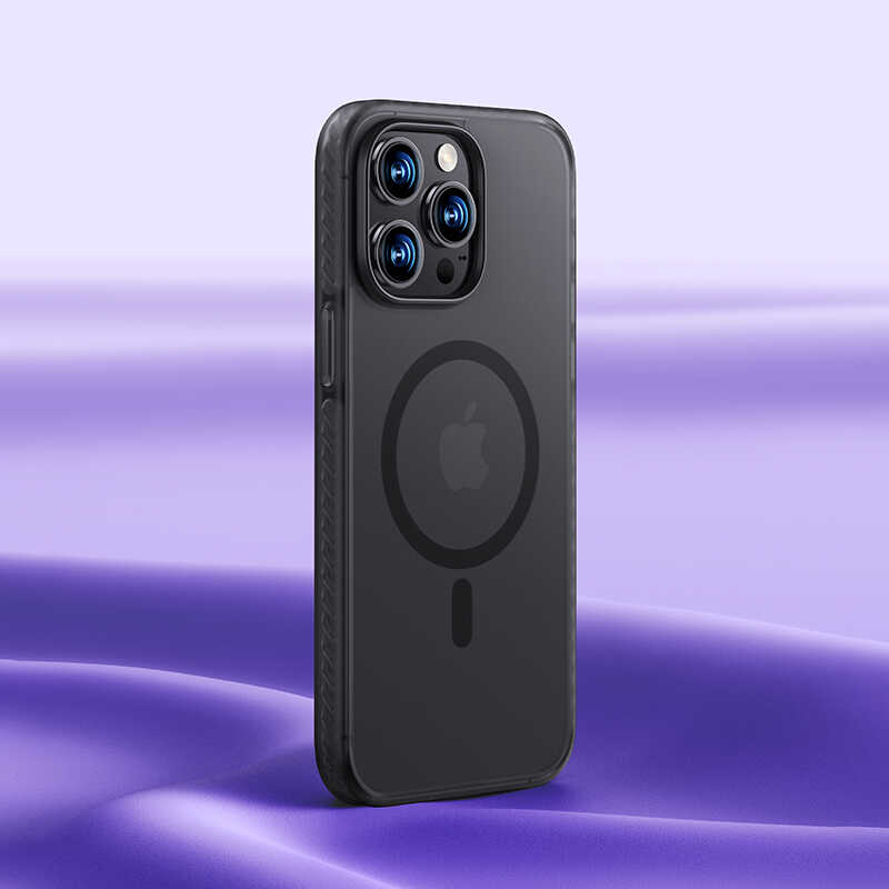 Apple iPhone 14 Pro Uyumlu Kılıf Kenarları Silikon Airbagli Mat Arka Yüzey Benks Icesand Kapak - 5